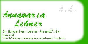 annamaria lehner business card